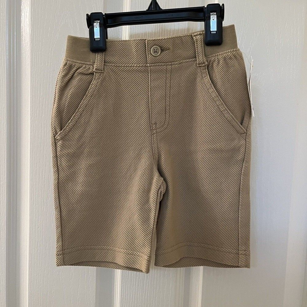 Tea Collection Destination Shorts Sandstone Elastic Waist Boys Size 5 NWT